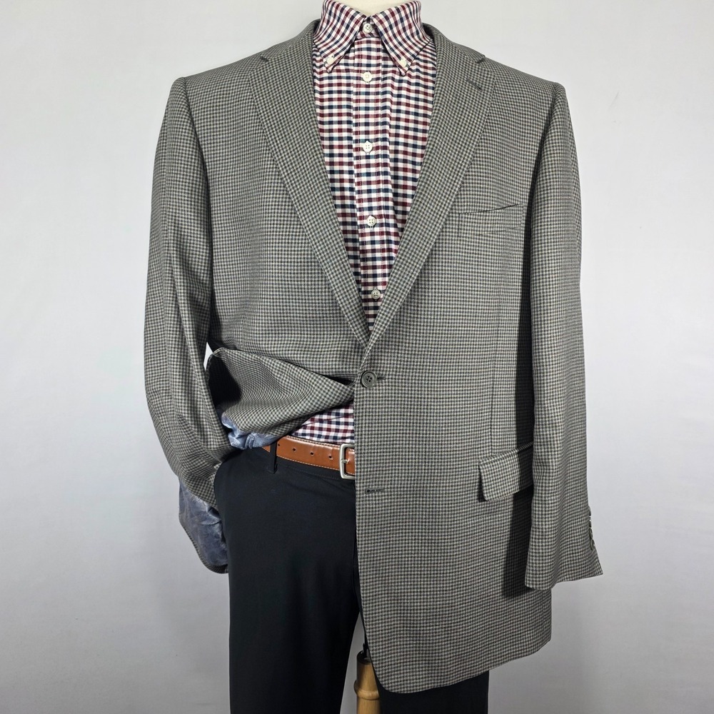 Turnbury Men's‎ Sport Coat Blazer Two Button Multi-color Silk Wool Blend 48L